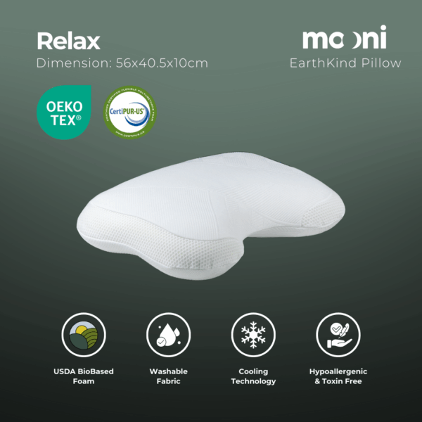 Mooni Relax EarthKind Pillow | Orthopedic Support & Comfort