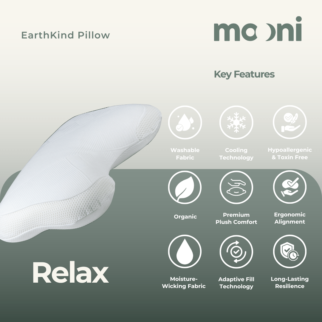 Mooni Relax EarthKind Pillow | Orthopedic Support & Comfort