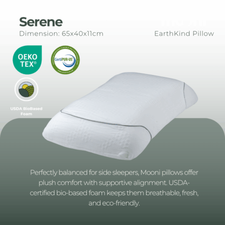 Mooni Serene EarthKind Pillow | Plush Comfort for Side Sleepers