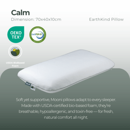 Mooni Calm EarthKind Pillow | Adaptive & Supportive Comfort