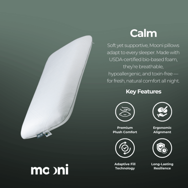 Mooni Calm EarthKind Pillow | Adaptive & Supportive Comfort